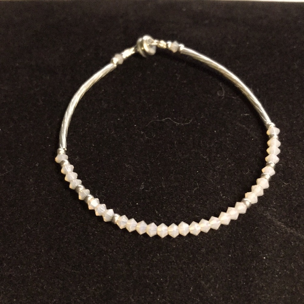 - Swarovski opal and silver bracelet with ma…